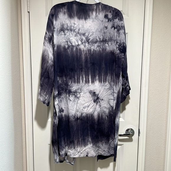 Millibon Purple / White tie dyed style kimono - Size L - Picture 4 of 4